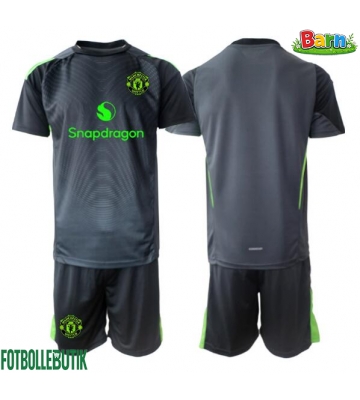 Manchester United Målvakt Bortaställ Barn 2025-26 Kortärmad (+ Korta byxor)